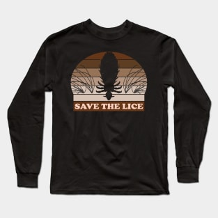 Retro 70's 80's Vintage Save The Lice Long Sleeve T-Shirt